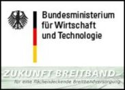 Logo Bundesministerium f&uuml;r Wirtschaft und Technologie - Initiative Zukunft Breitband 